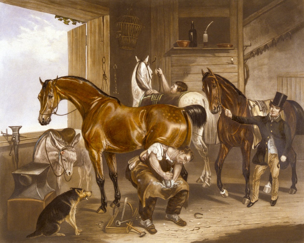 Der Tierarzt, graviert von J.R. Mackrell von F. C. (after) Turner