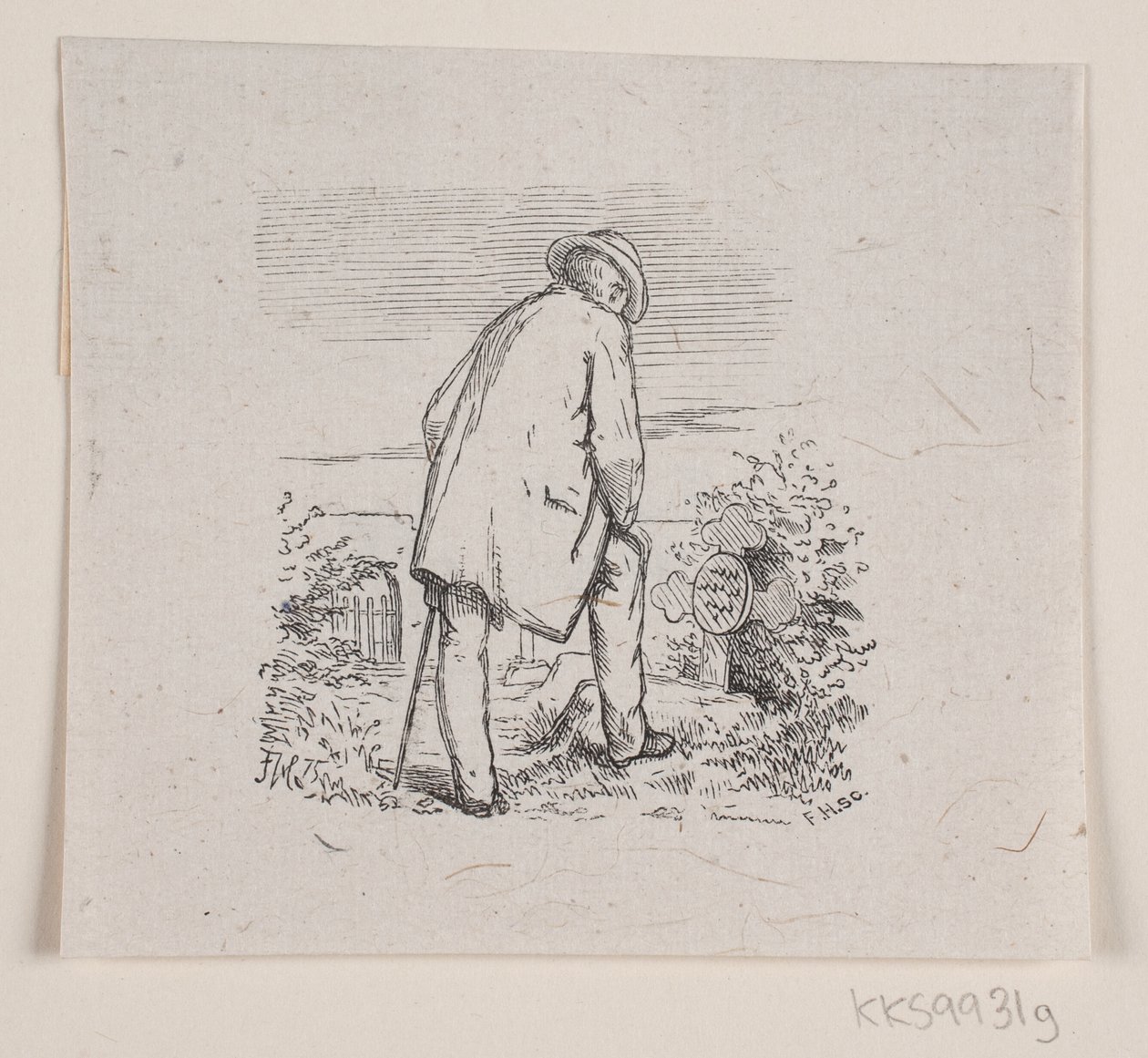 Illustration zu "Die letzten Stunden," Gedicht von H. J. Greensteen von F. Hendriksen