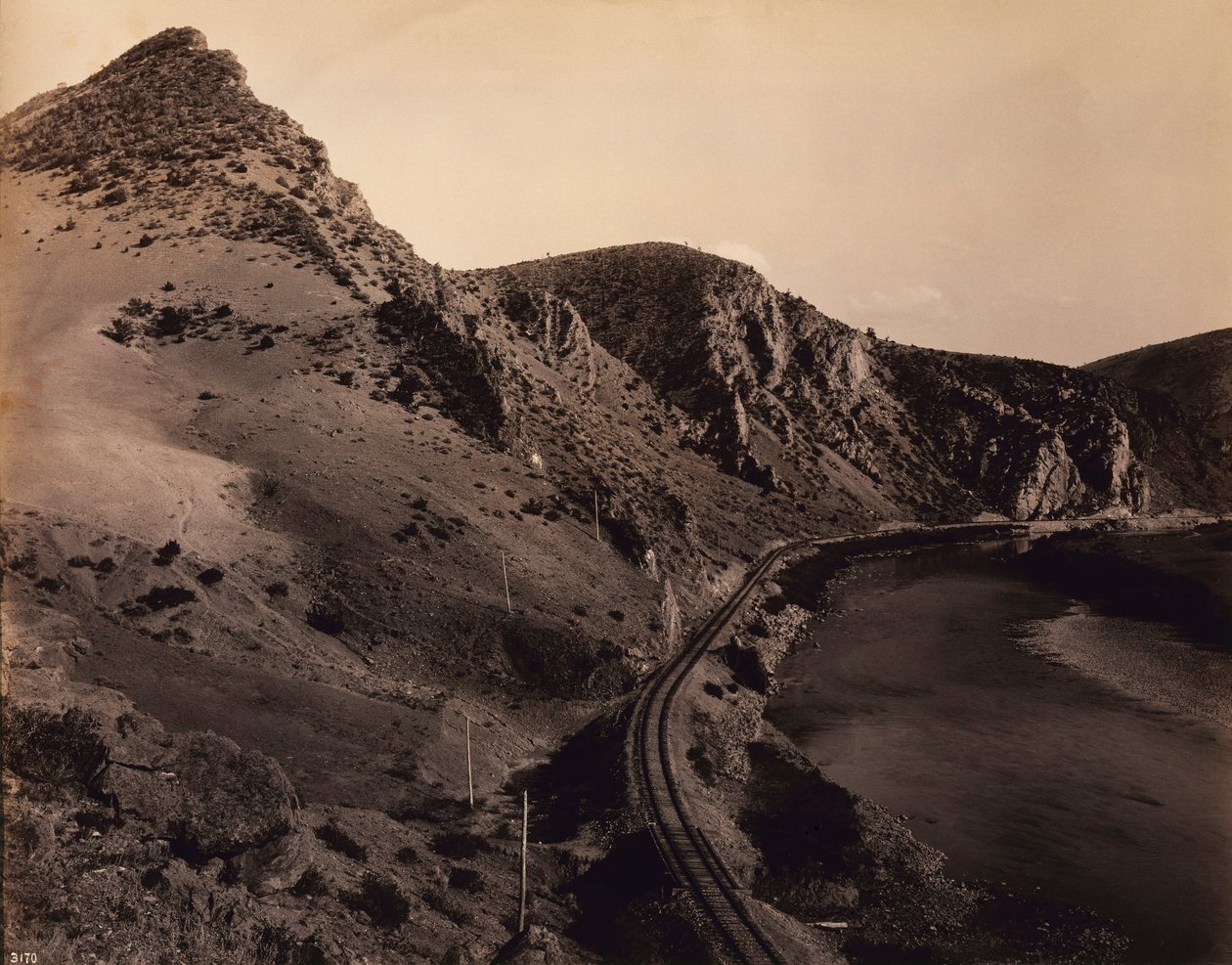 Ost-Eingang, Jefferson Canyon, für die Northern Pacific Railroad von F. Jay Haynes