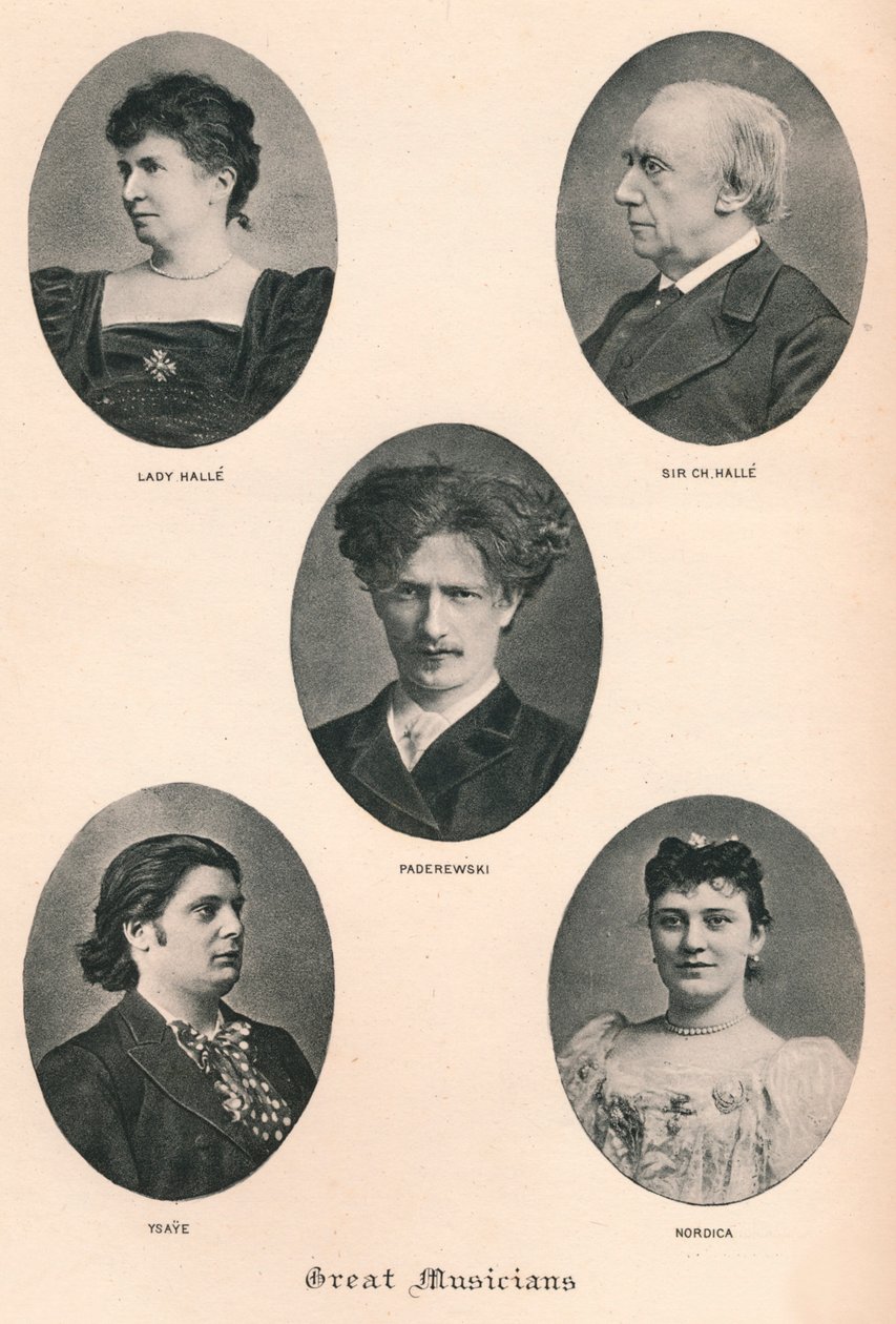 Große Musiker - Platte X., ca. 1880, 1895 von F. Jenkins Heliog