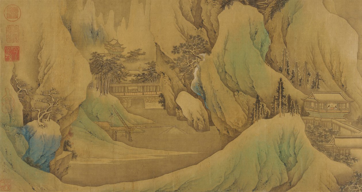 Reisen im Morgengrauen in den verschneiten Vorgebirgen, Qing-Dynastie, 17. Jahrhundert von Fan Qi