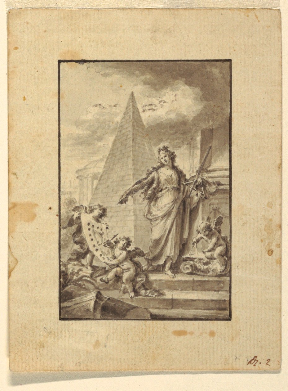 Entwurf für eine Illustration: "Architektur", 1760–89 von Fedele Fischetti