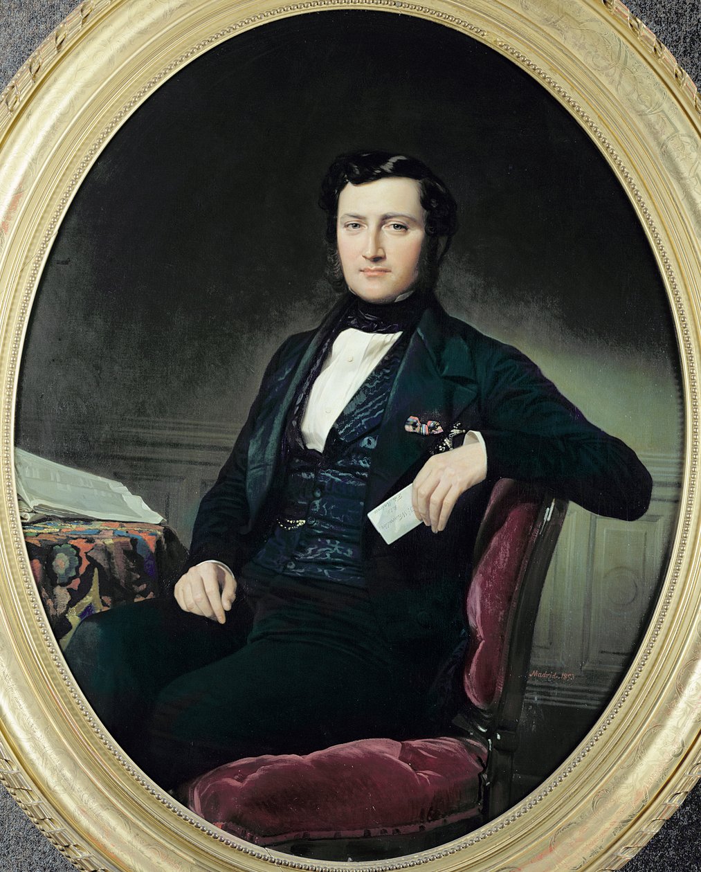 Porträt von Baron Weisweiller, 1853 von Federico de Madrazo y Kuntz