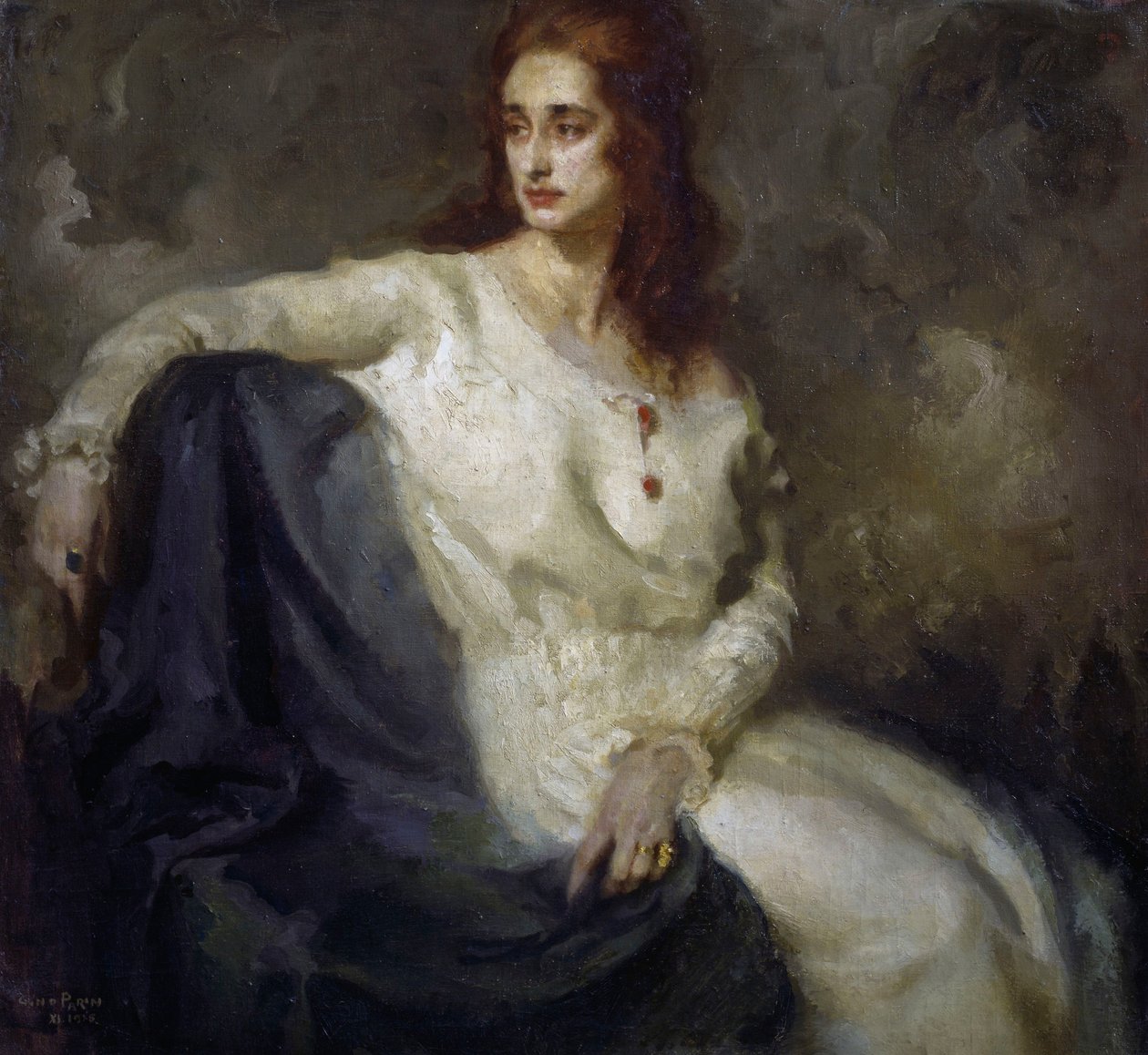 Dame in Weiß (Dama in bianco) 1915 von Federico Guglielmo Jehuda Pollack