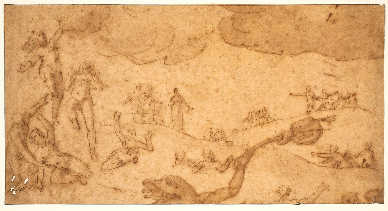 Szene aus der Hölle der Geizigen von Federico Zuccaro