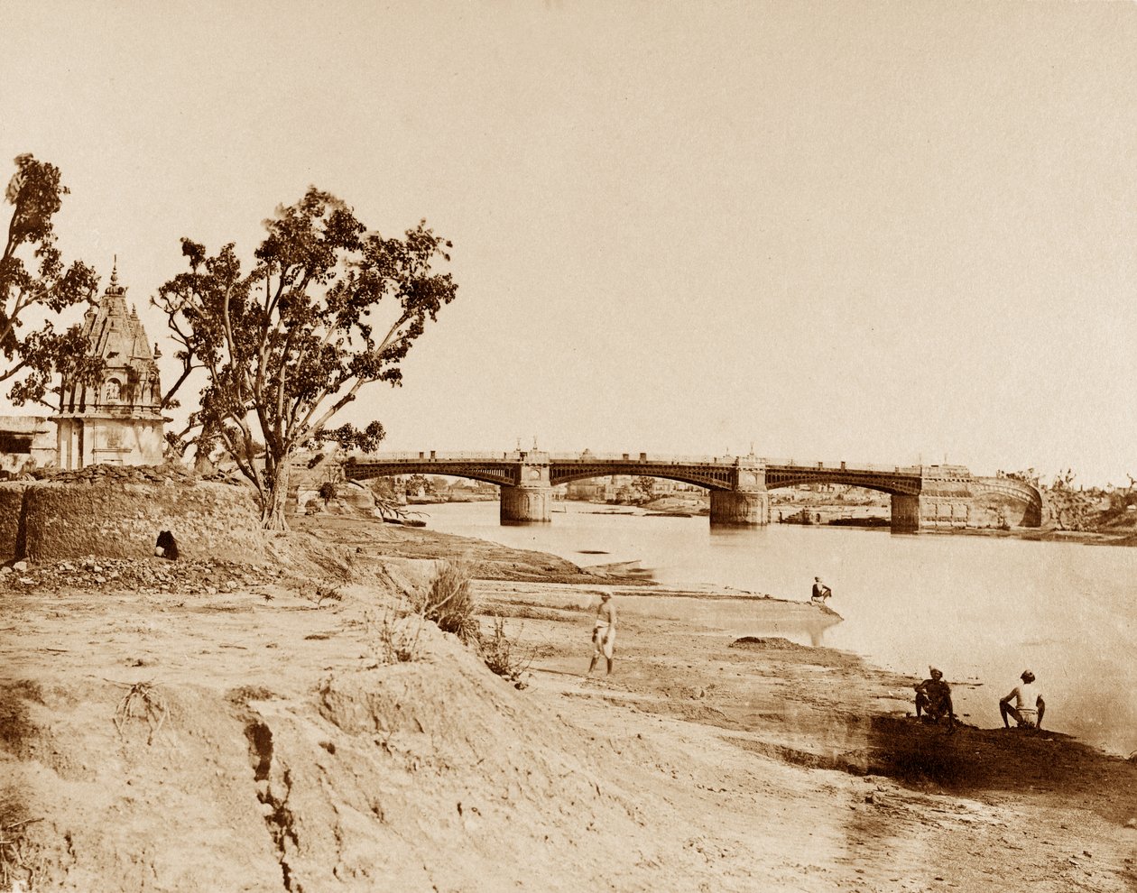 Die Eisenbrücke, Lucknow von Felice Beato