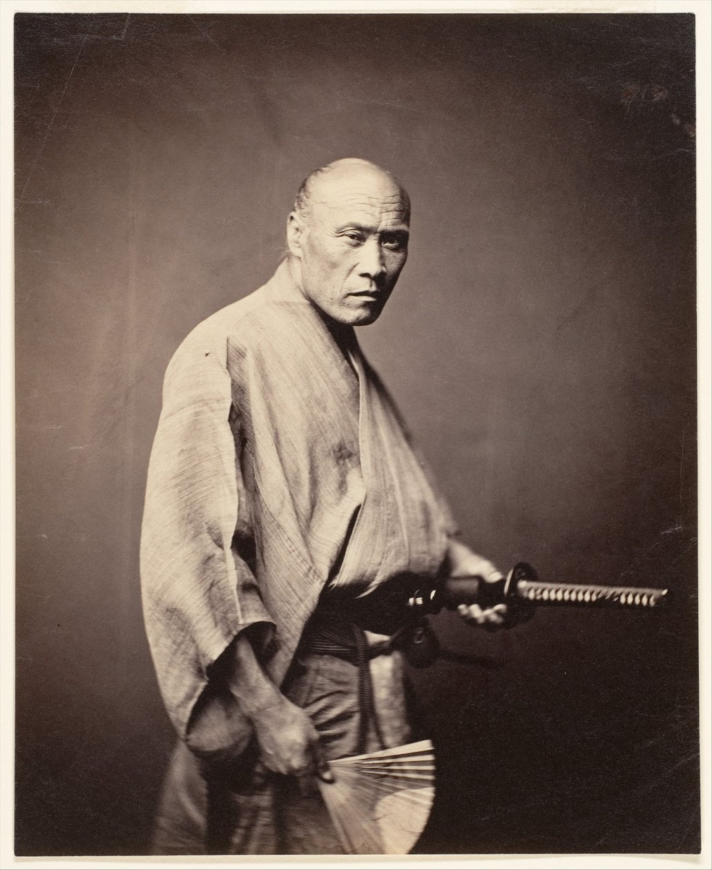 Samurai, Yokohama (1864-65) von Felice (1825 c.1908) Beato