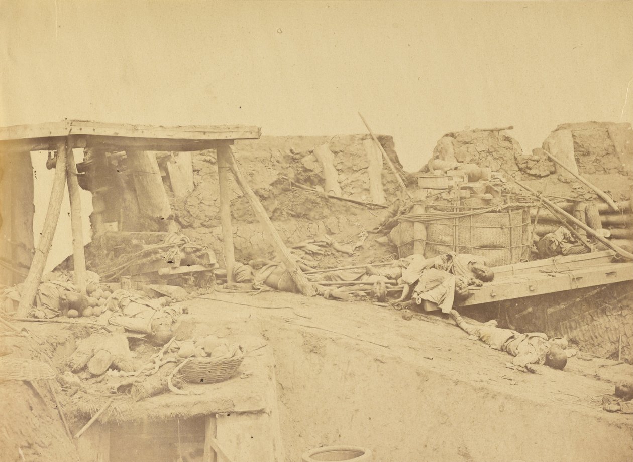 Inneres des britischen Eingangs, Nordfort, 21. August 1860 von Felice Beato