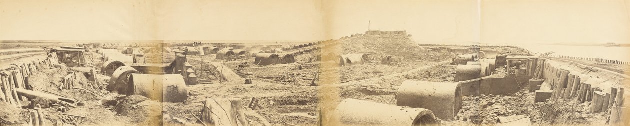Inneres des Nordforts Taku nach seiner Eroberung am 21. August 1860 von Felice Beato