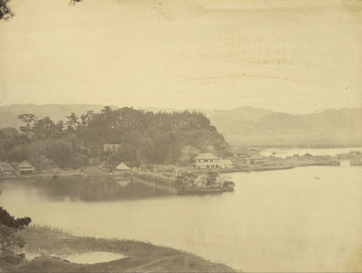Teehaus in Kanazawa, Hirakata-Bucht von Kyurantei von Felice Beato
