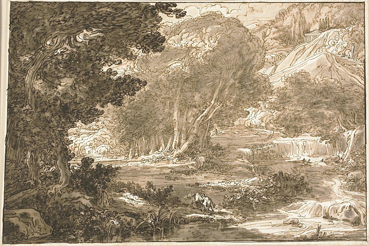Angelica ruht unter einem Baum, aus Orlando Furioso von Felice Giani