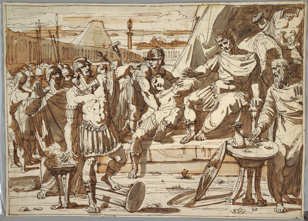 Caius Mucius Scaevola und Porsena, 1800–1820 von Felice Giani