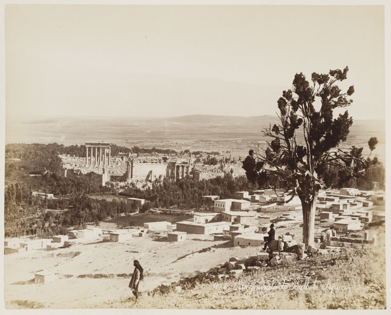 Allgemeine Ansicht von Balbek, Syrien #438 von Félix Bonfils