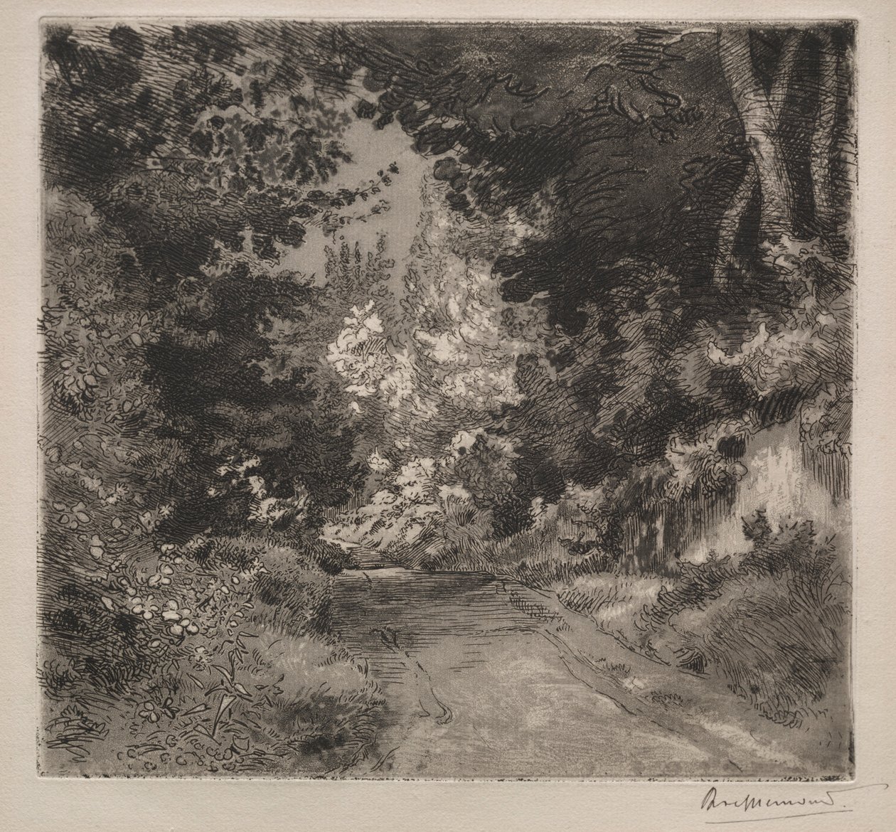 Straße nach Sèvres, um 1872 von Felix Bracquemond