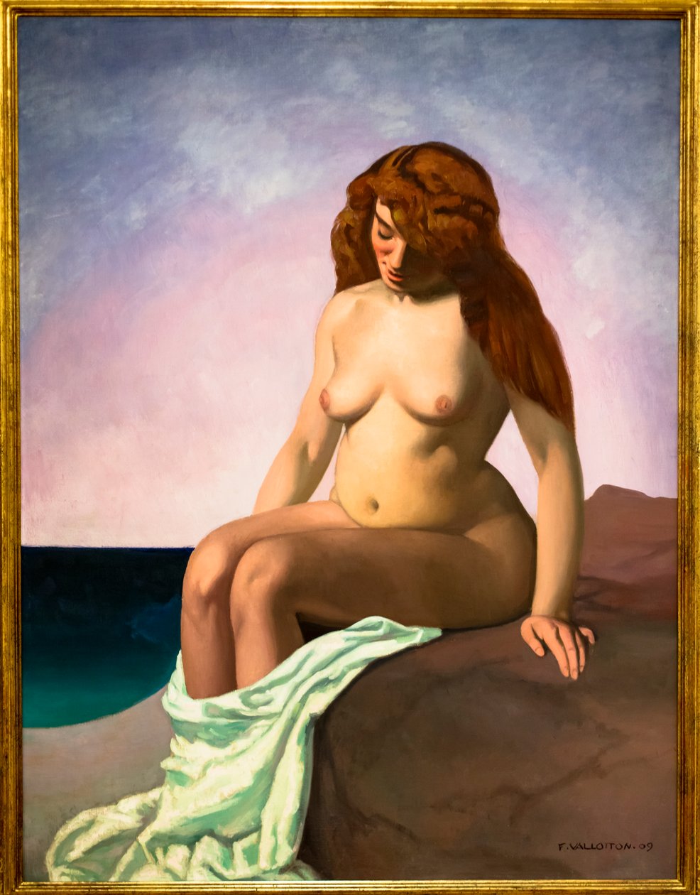 Badende am Felsen von Felix Edouard Vallotton