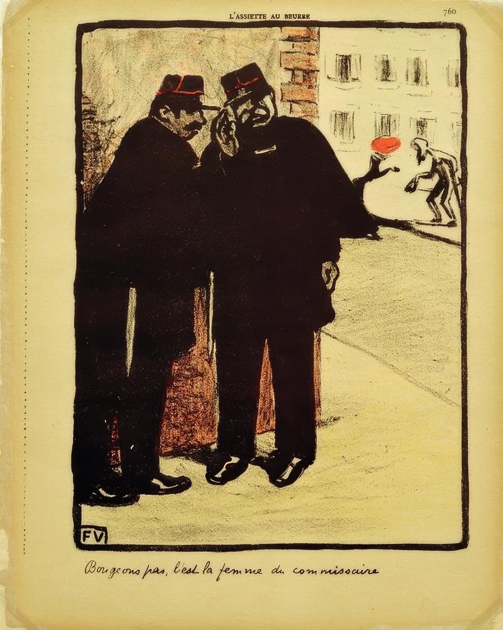 Nicht bewegen, es ist die Frau des Kommissars von Felix Edouard Vallotton