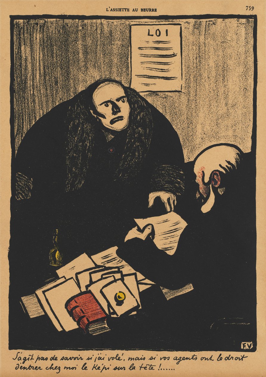 Verbrechen und Strafen II, 759: Die Frage ist nicht, ob... von Felix Edouard Vallotton