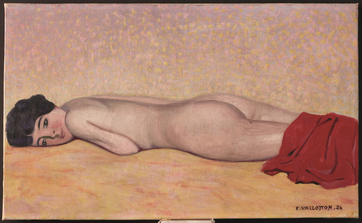 Nackte auf dem Bauch im Sand von Felix Edouard Vallotton