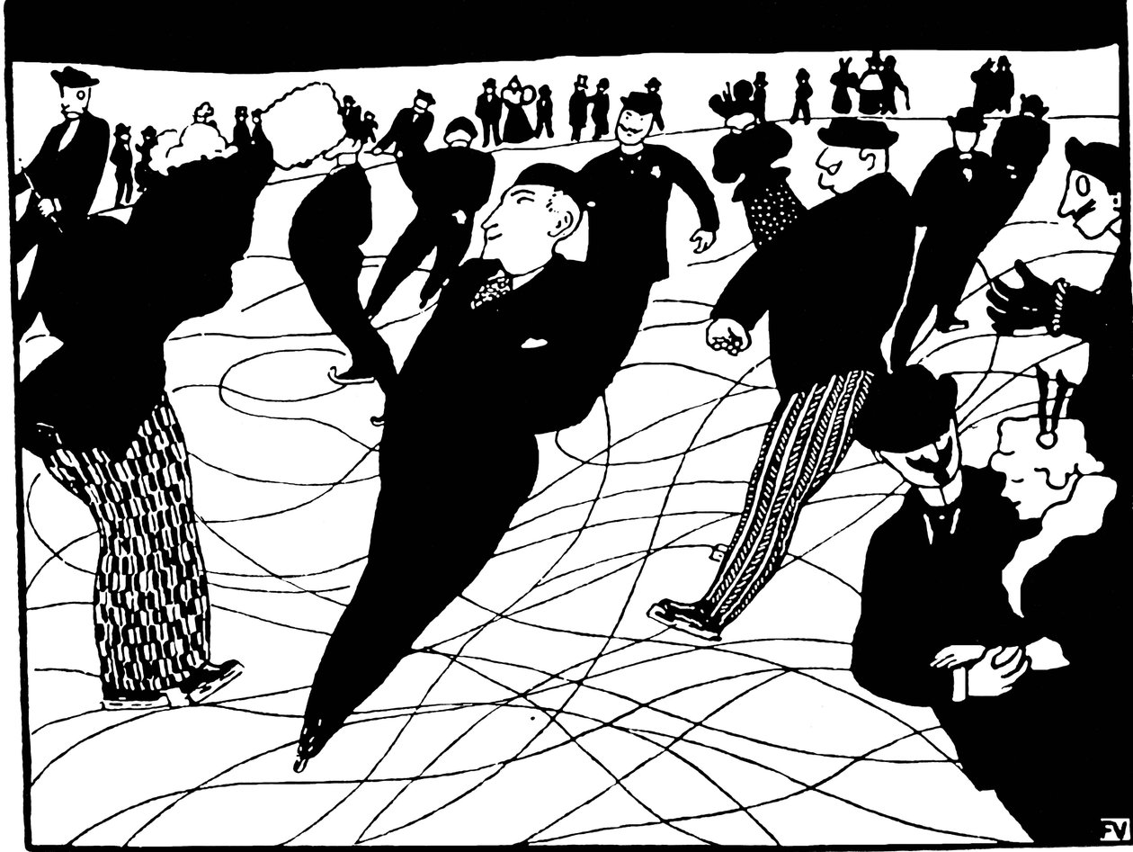 Schlittschuhläufer von Felix Edouard Vallotton