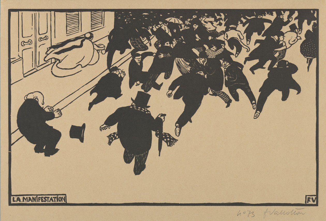 Die Demonstration (La Manifestation), 1893 von Felix Edouard Vallotton