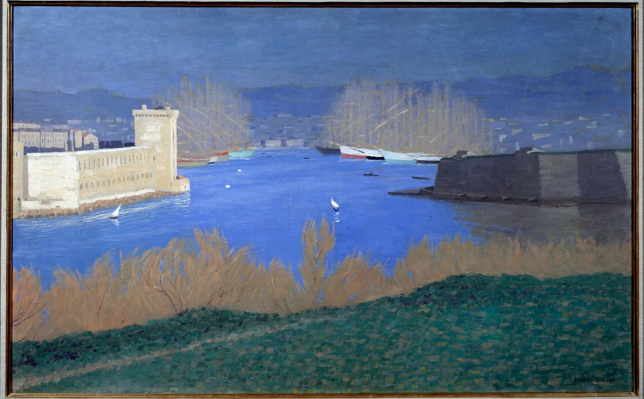 Ansicht des Hafens von Marseille von Felix Edouard Vallotton