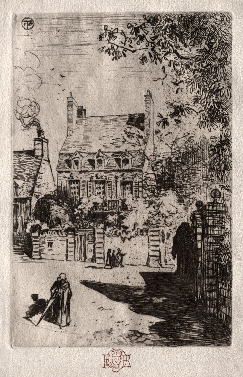 In der Provinz: Das Haus in Orléans, ca. 1875 von Felix Hilaire Buhot