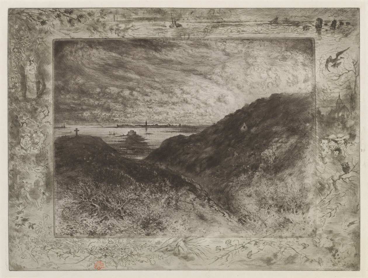 La Falaise: Baie de Saint-Malo von Felix Hilaire Buhot