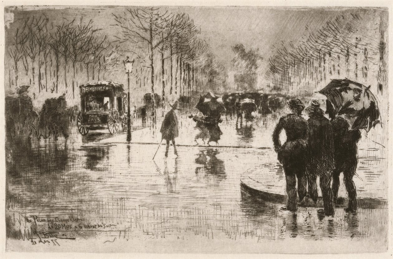 Die Rückkehr der Künstler von Felix Hilaire Buhot