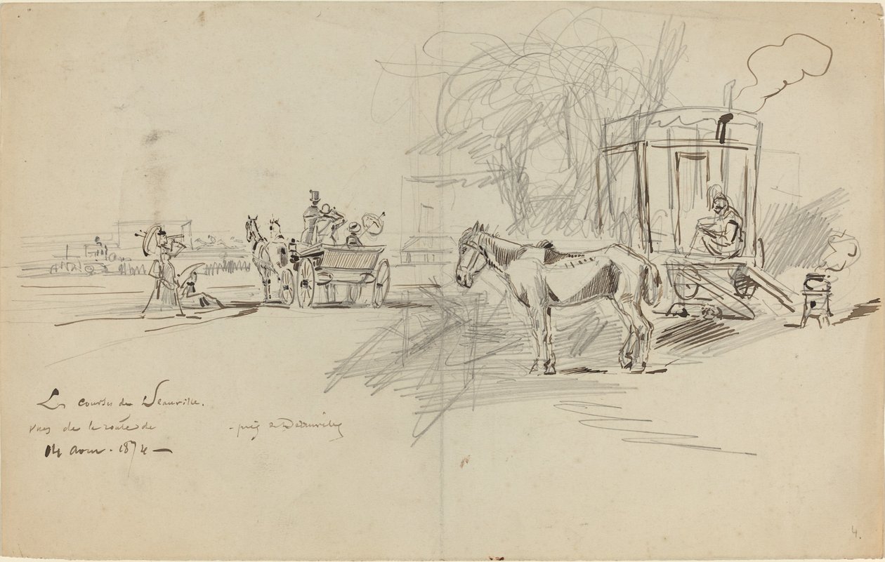 Die Rennen von Deauville von Felix Hilaire Buhot