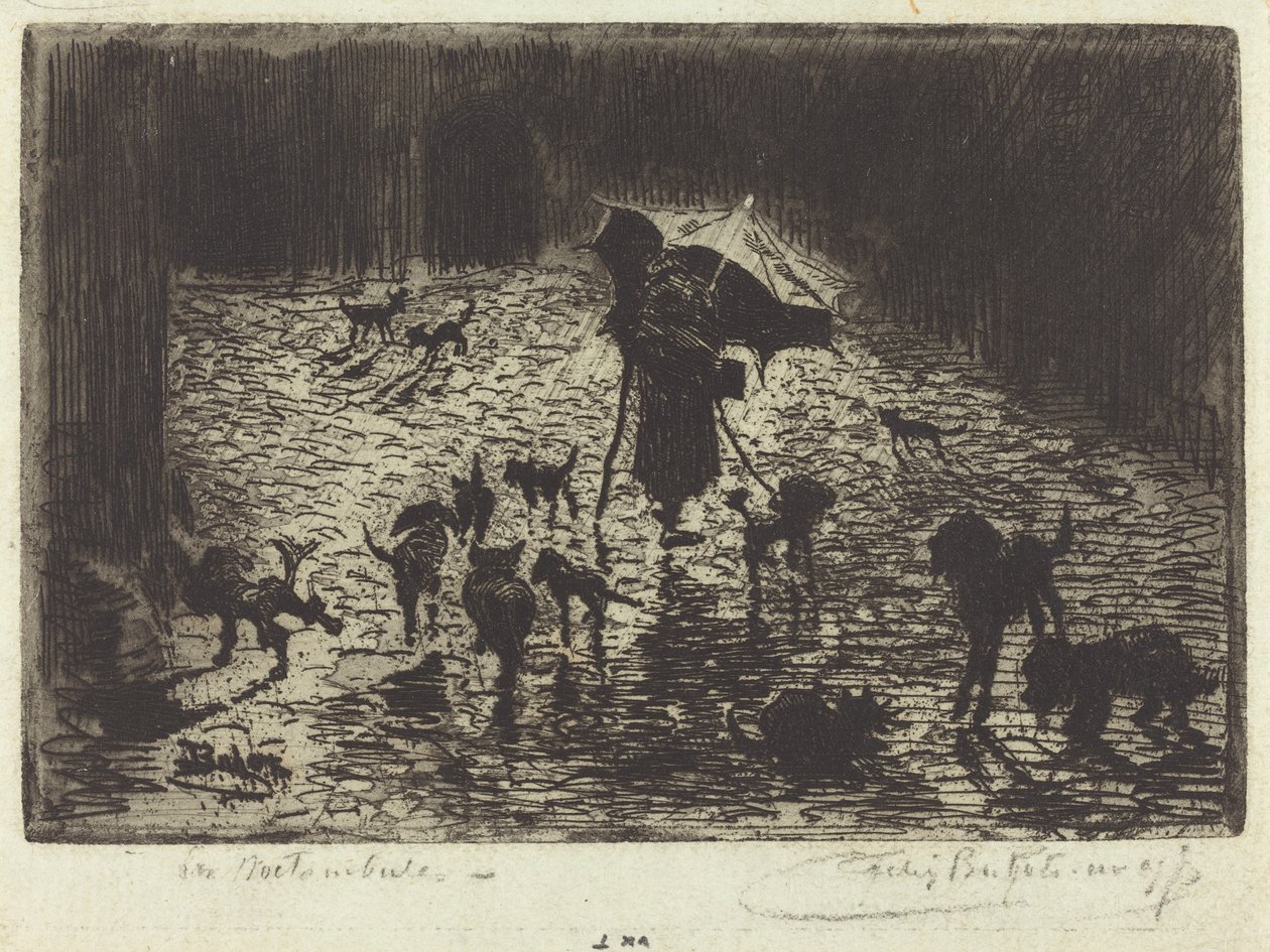 Les Noctambules Die Nachtstreuner, 1876-1877 von Felix Hilaire Buhot