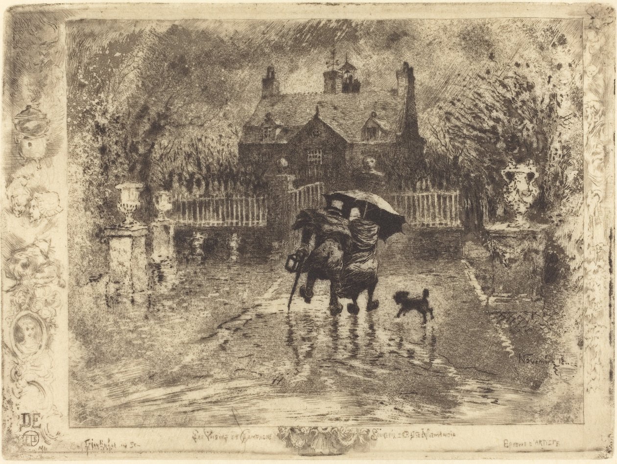 Die Nachbarn auf dem Land von Felix Hilaire Buhot