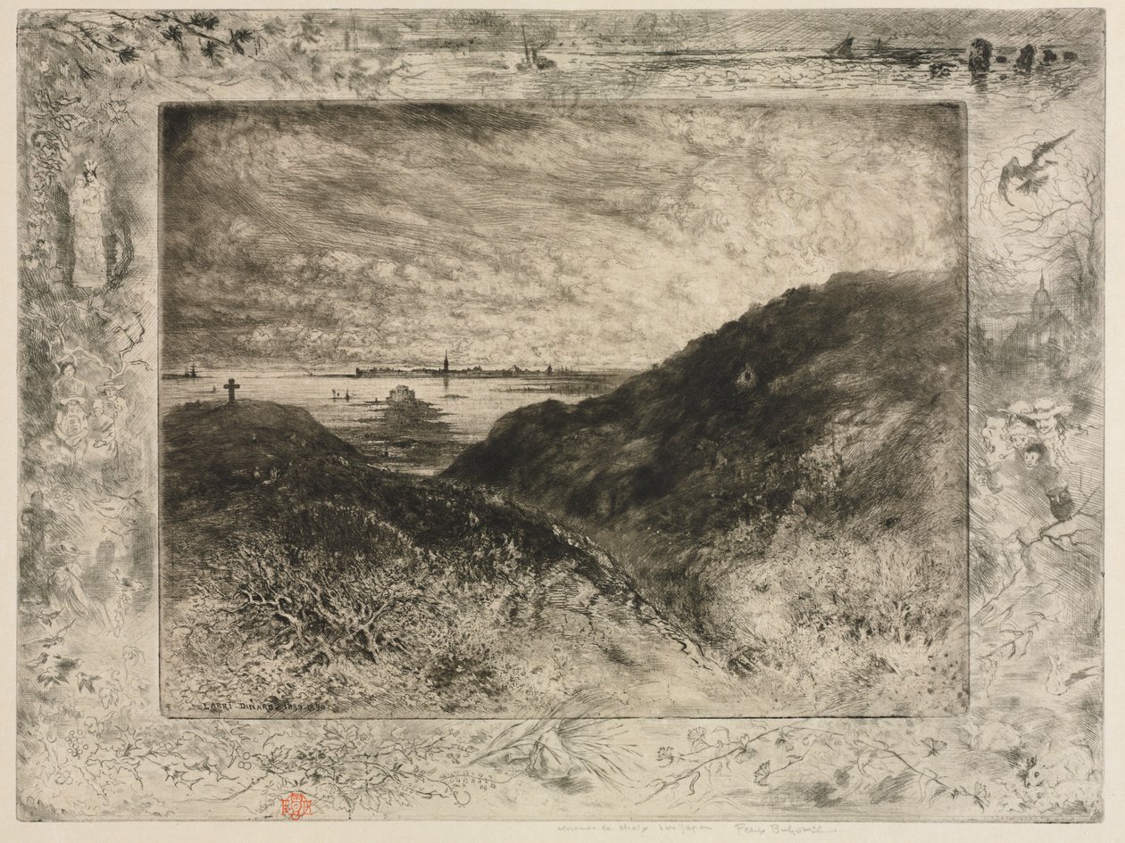 Die Klippe: Bucht von Saint-Malo von Felix Hilaire Buhot