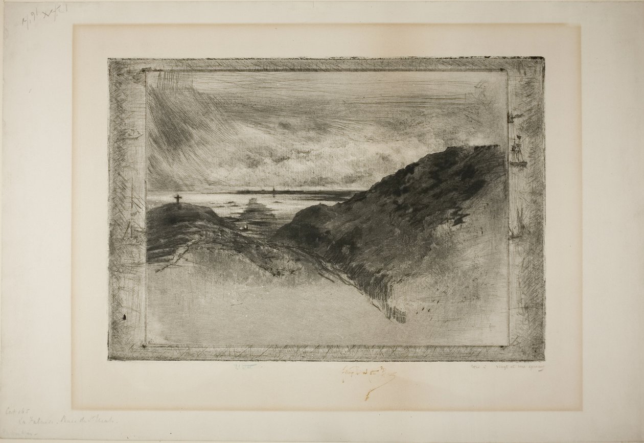 Die Klippe, Bucht von St. Malmo von Felix Hilaire Buhot
