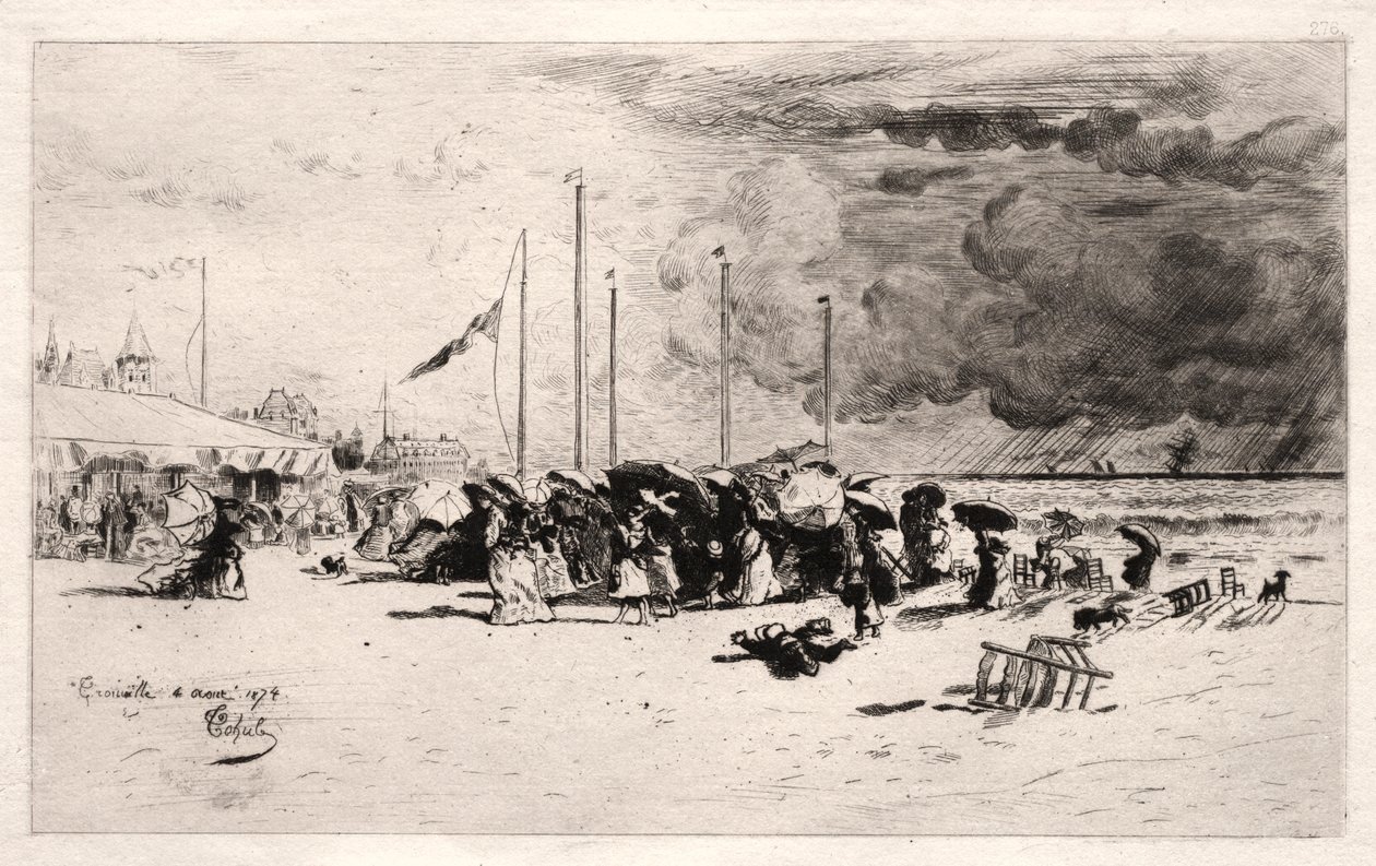 Der Sturm in Trouville von Felix Hilaire Buhot