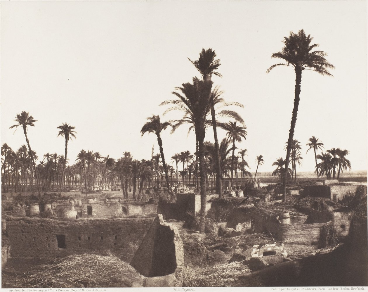 Abâzîz, Inneres eines arabischen Dorfes von Félix Teynard
