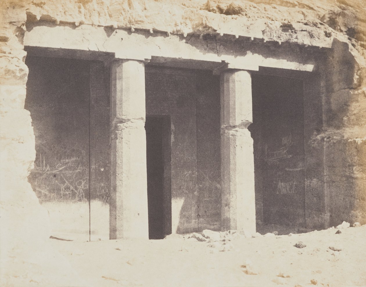 Felsengrabarchitektur - Grab von Khnumhotep, Beni-Hasan von Félix Teynard