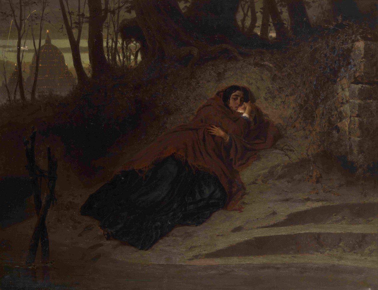 Verlassen. Der Vatikan und die Sünde, 1872 von Feodor Andreyevich Bronnikov
