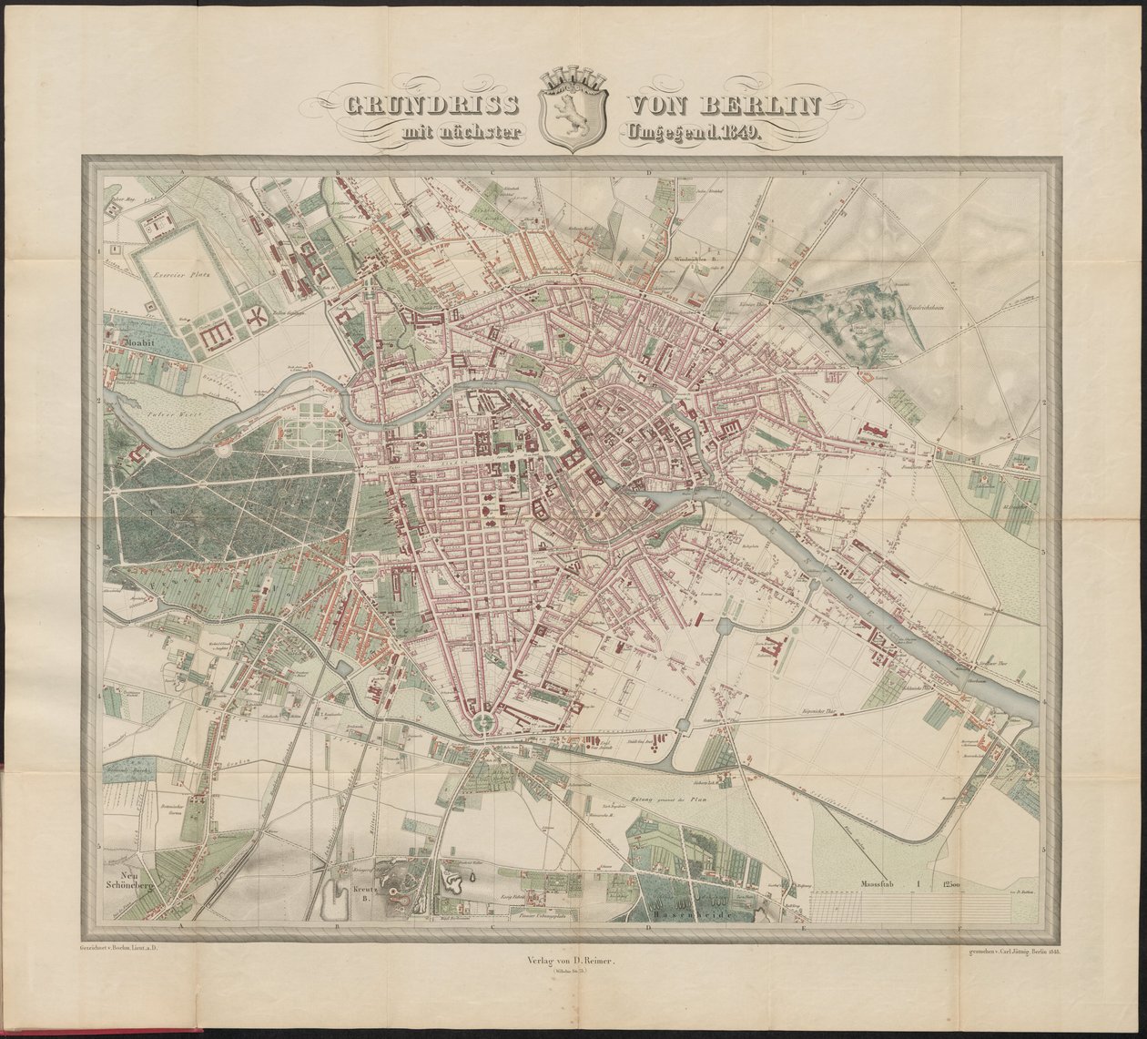 Grundriss von Berlin mit nächster Umgebung von Ferdinand Böhm