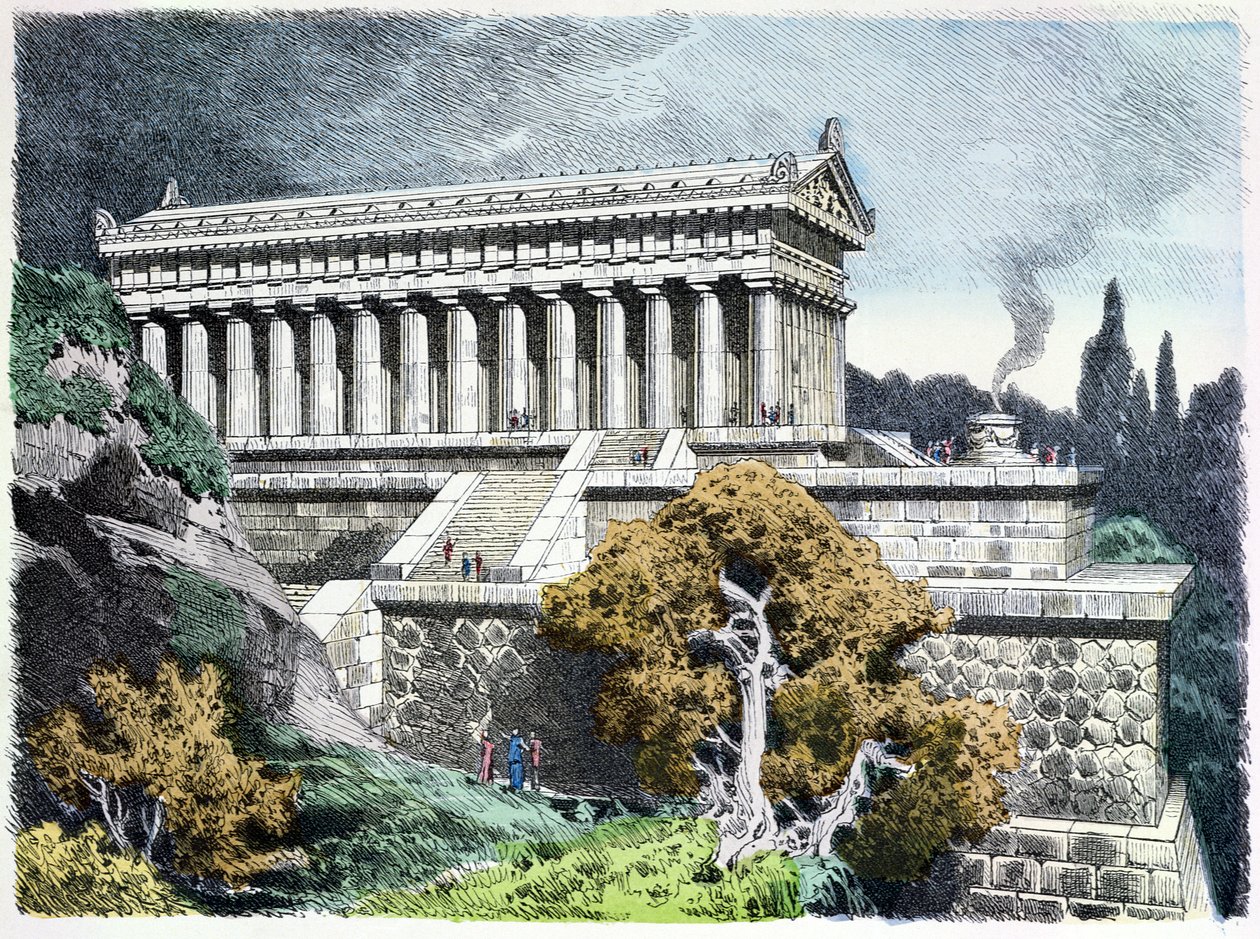 Tempel der Diana in Ephesus aus einer Serie der 
