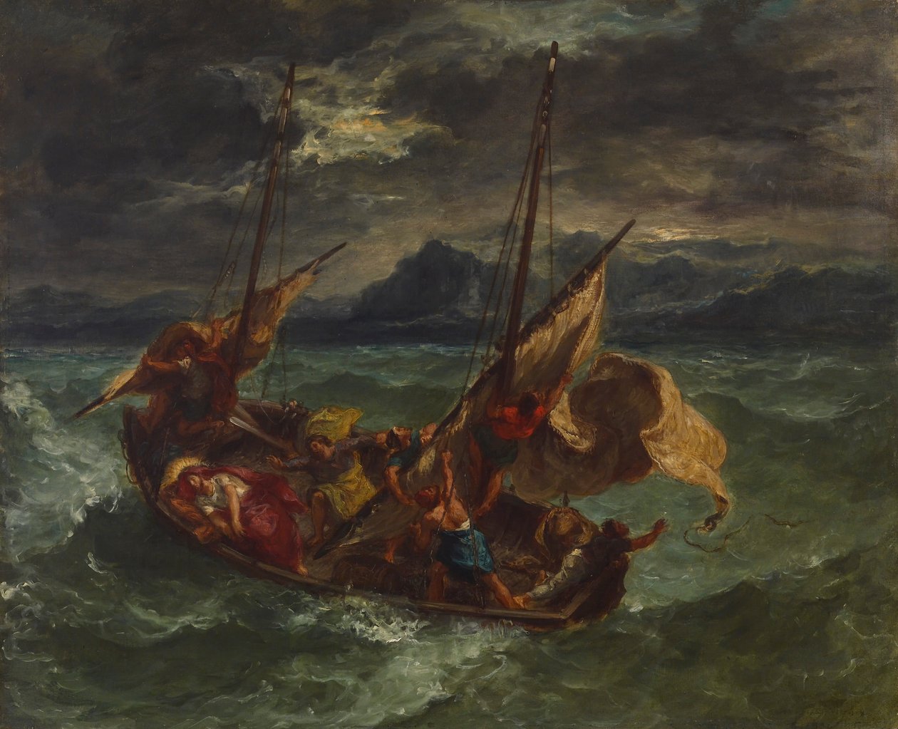 Christus auf dem See Genezareth von Ferdinand Victor Eugene Delacroix
