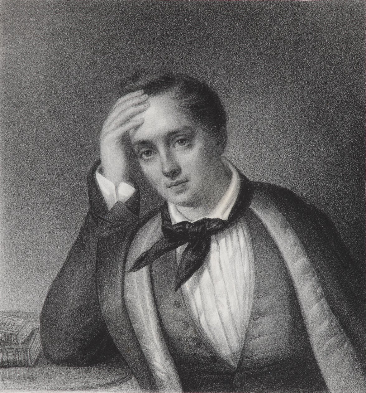 Porträt des Dichters Jewgeni Abramowitsch Baratynski 1800-1844, 1830er von Ferdinand Chevalier