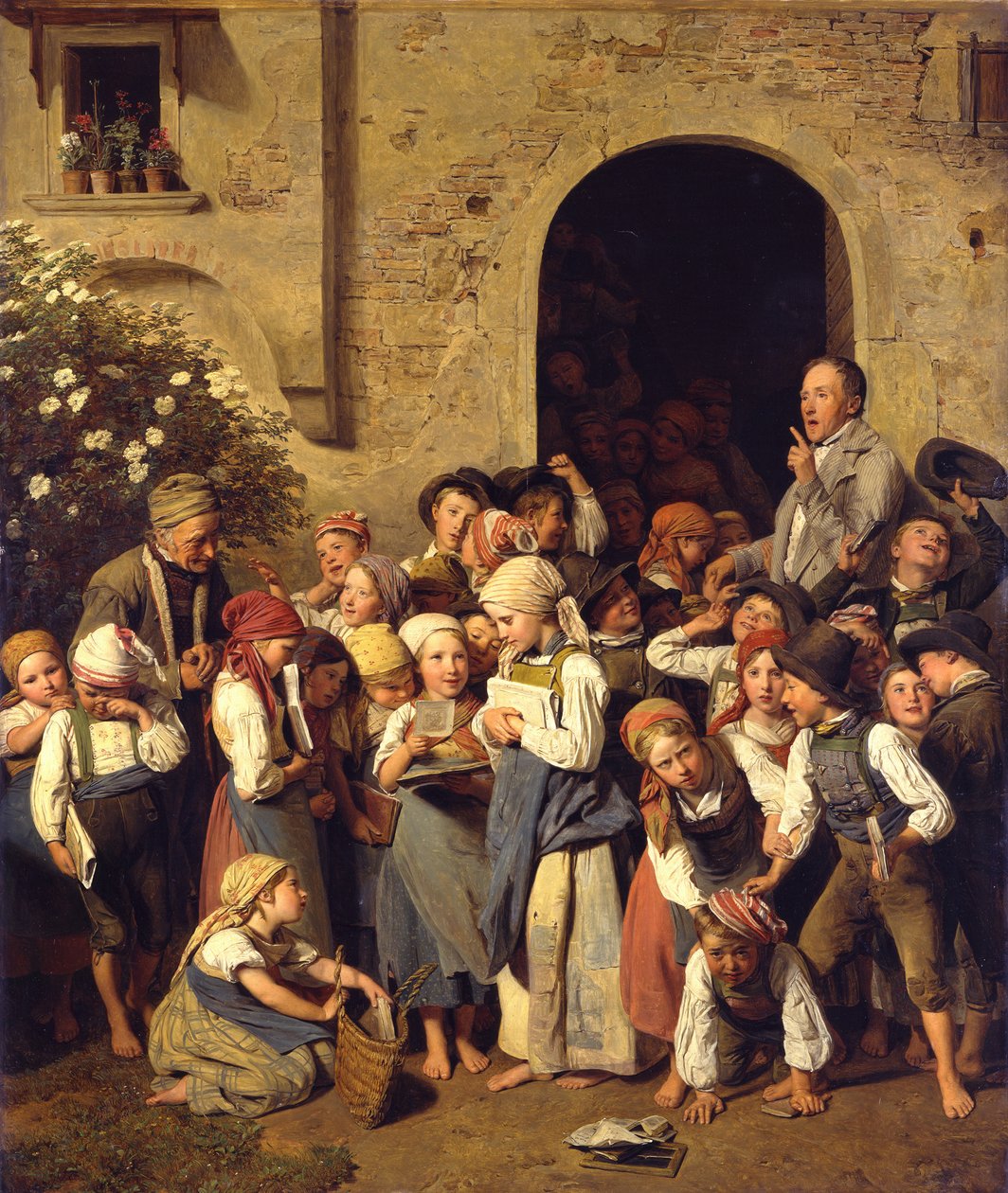 Nach der Schule von Ferdinand Georg Waldmüller