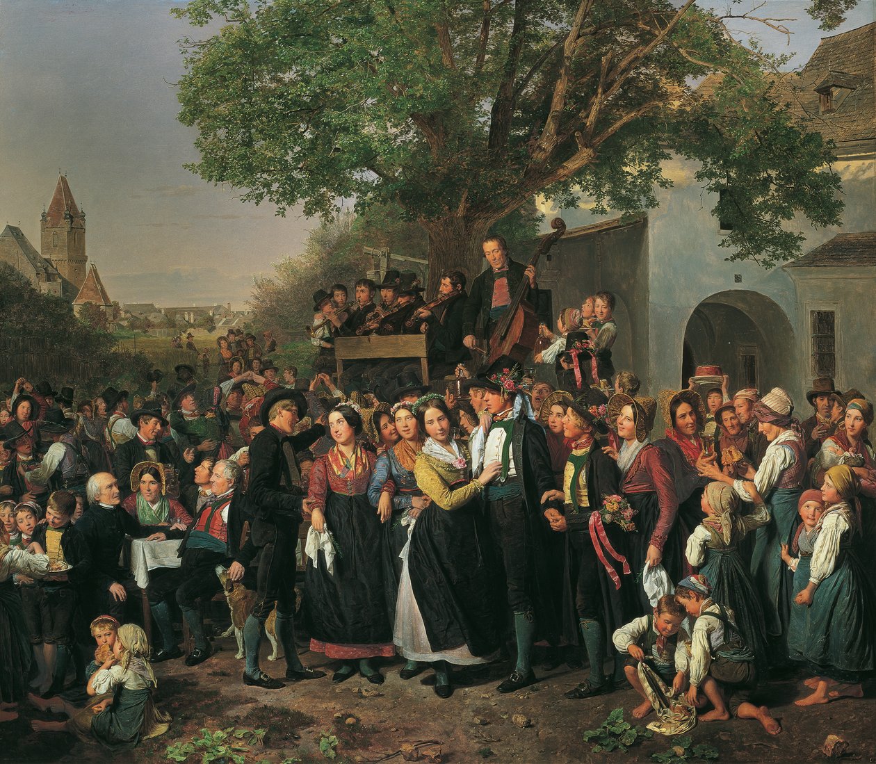 Niederösterreichische Bauernhochzeit von Ferdinand Georg Waldmuller