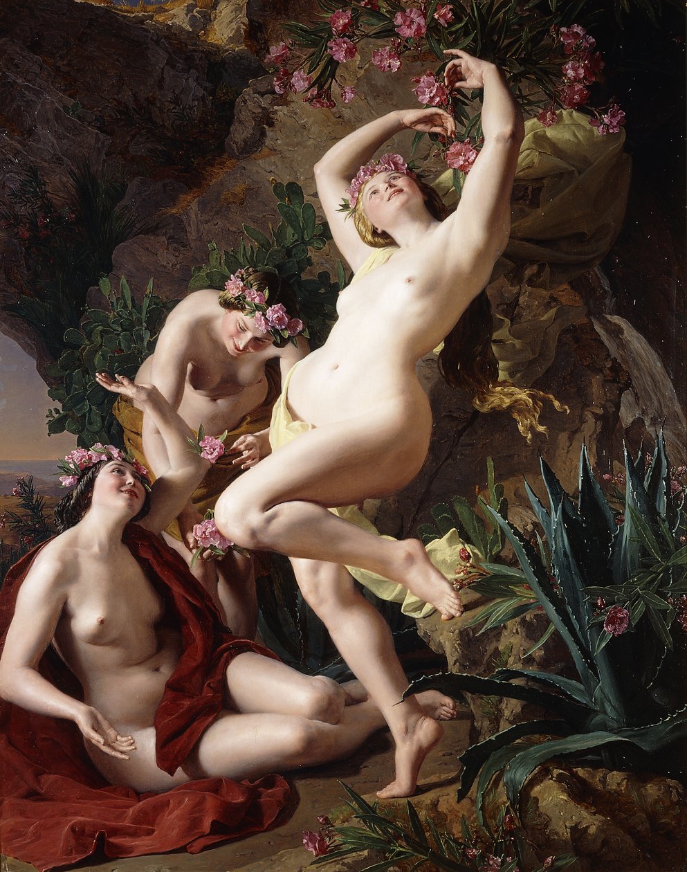 Die Nymphen aus Homers Odyssee, 1856 von Ferdinand Georg Waldmuller