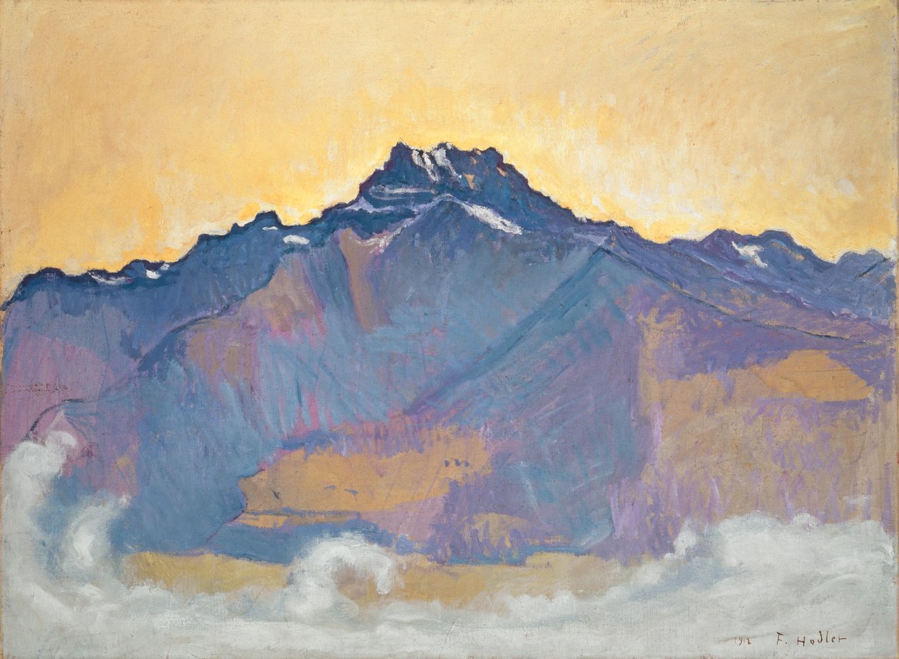 Die Dents du Midi von Chesières aus gesehen, 1912 von Ferdinand Hodler