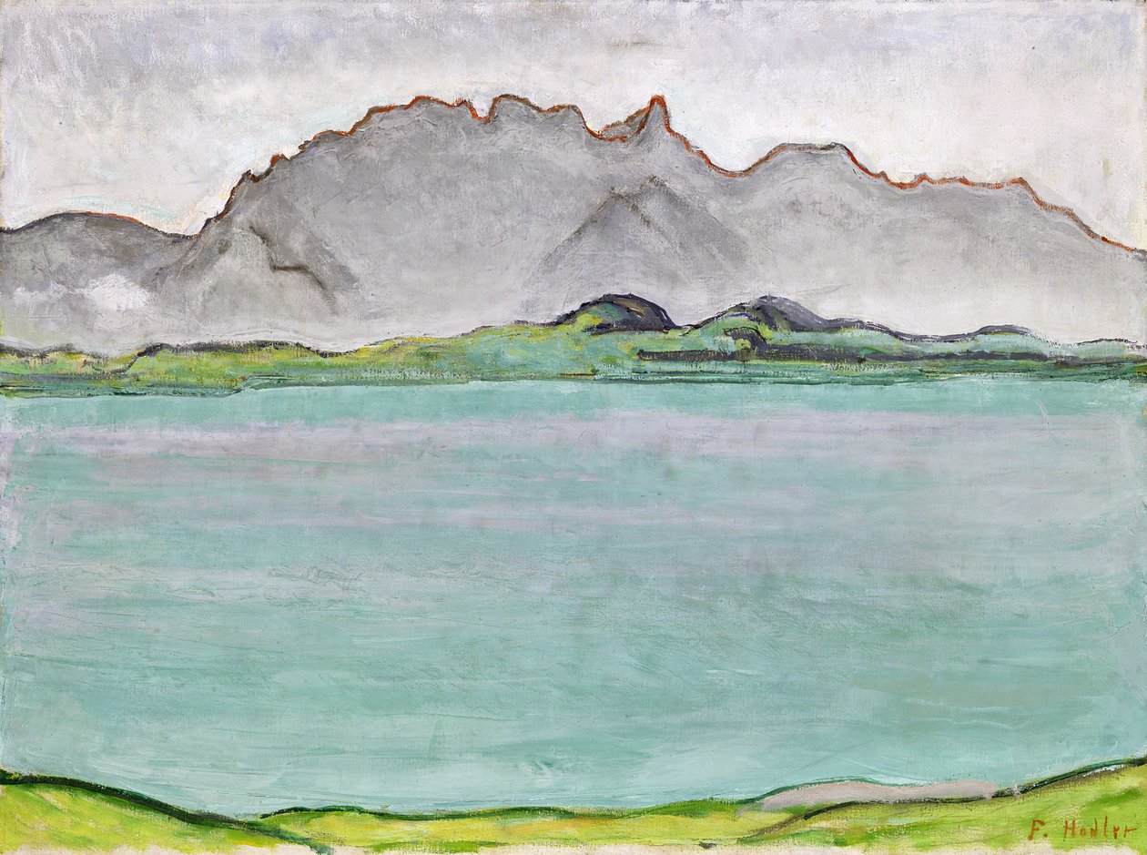 Die Stockhorn-Berge und der Thunersee, 1911 von Ferdinand Hodler