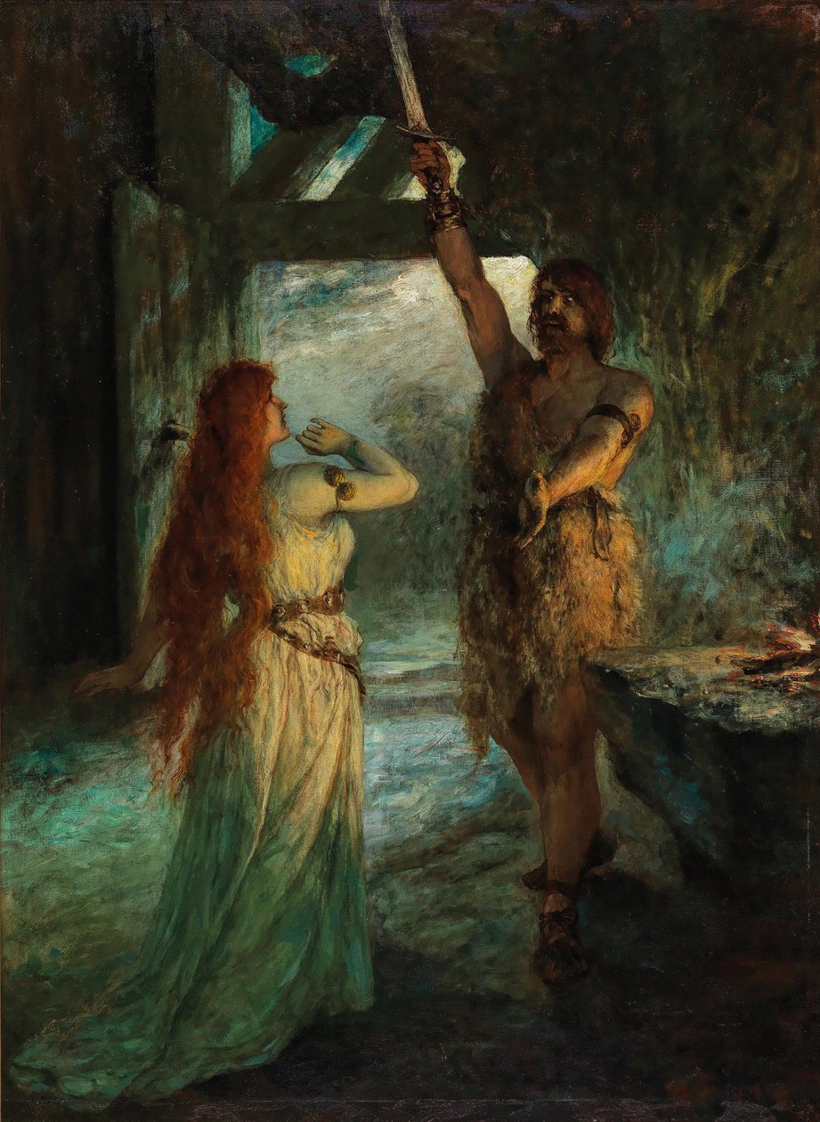 Walküre 1. Akt: Sieglinde und ihr Bruder Siegmund von Ferdinand Leeke