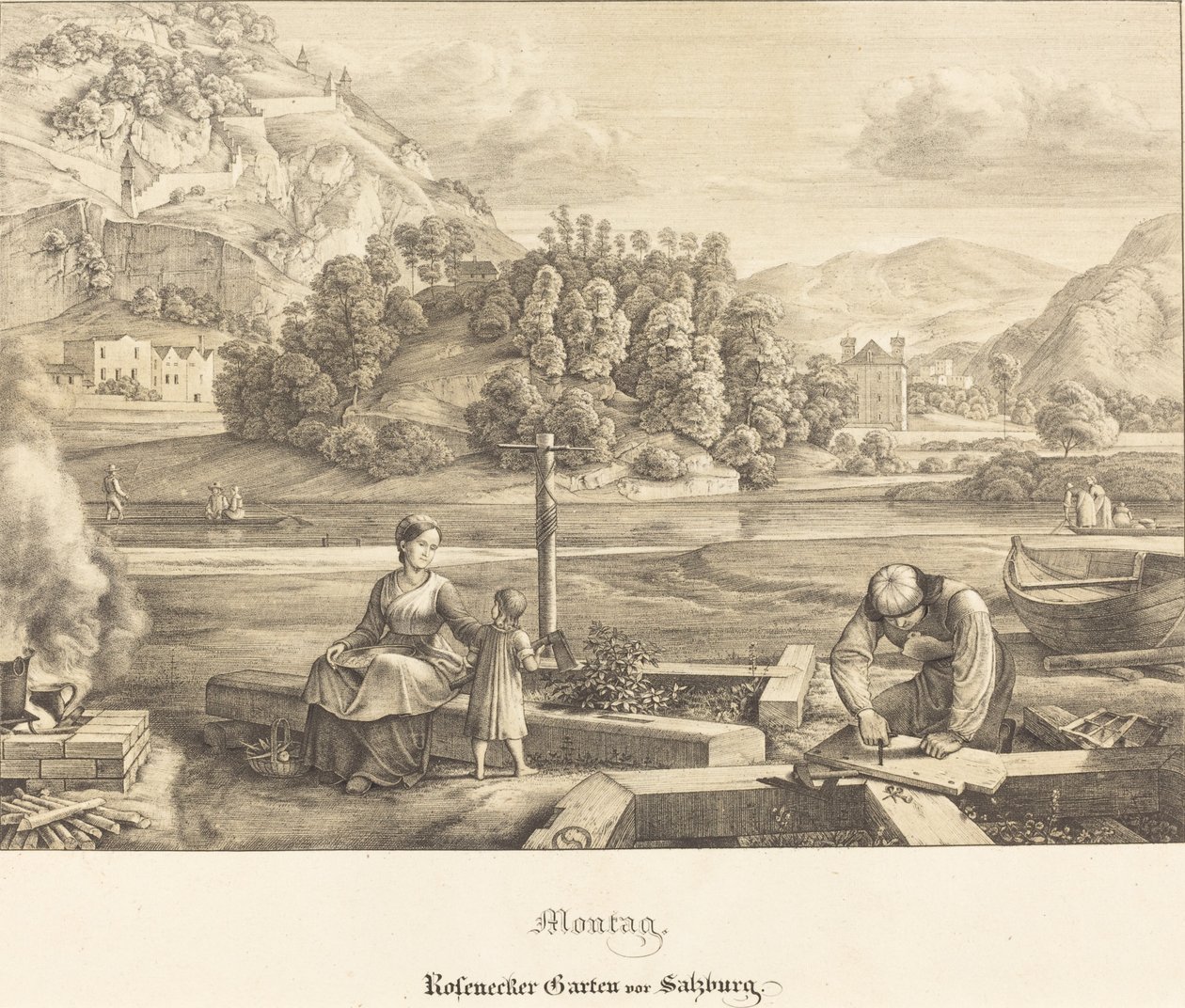 Montag - Rosenecker Garten bei Salzburg von Ferdinand Olivier