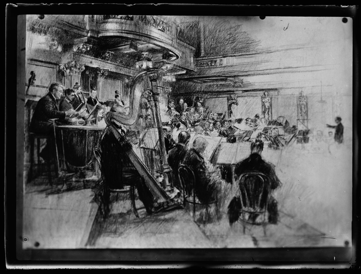Orchesterprobe der Wiener Philharmoniker von Ferdinand Schmutzer
