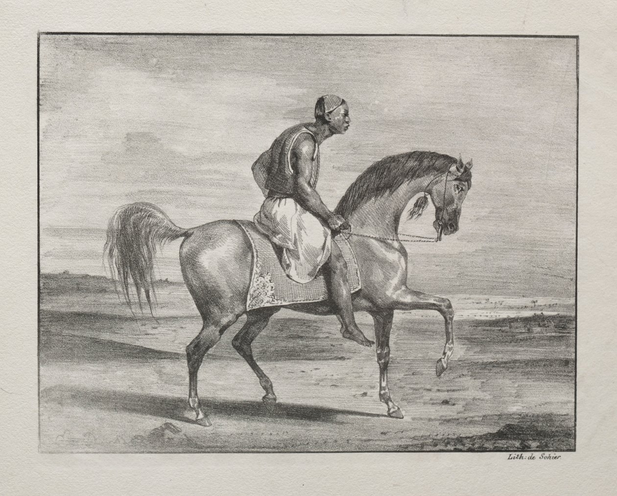 Afrikaner zu Pferd, 1823 von Ferdinand Victor Eugene Delacroix